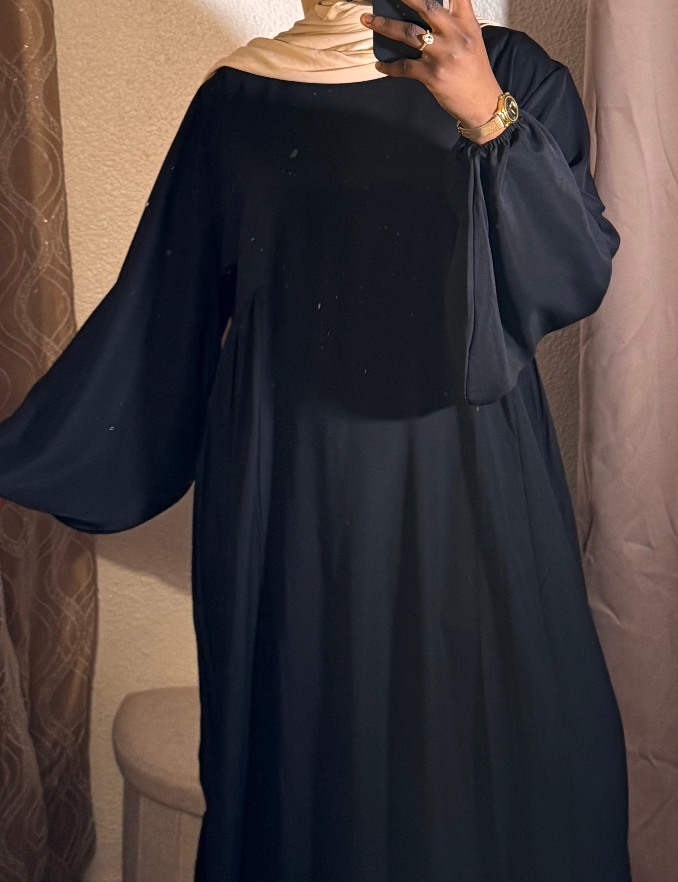 Abaya manche bouffante