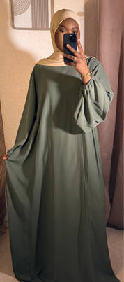 Abaya manche bouffante