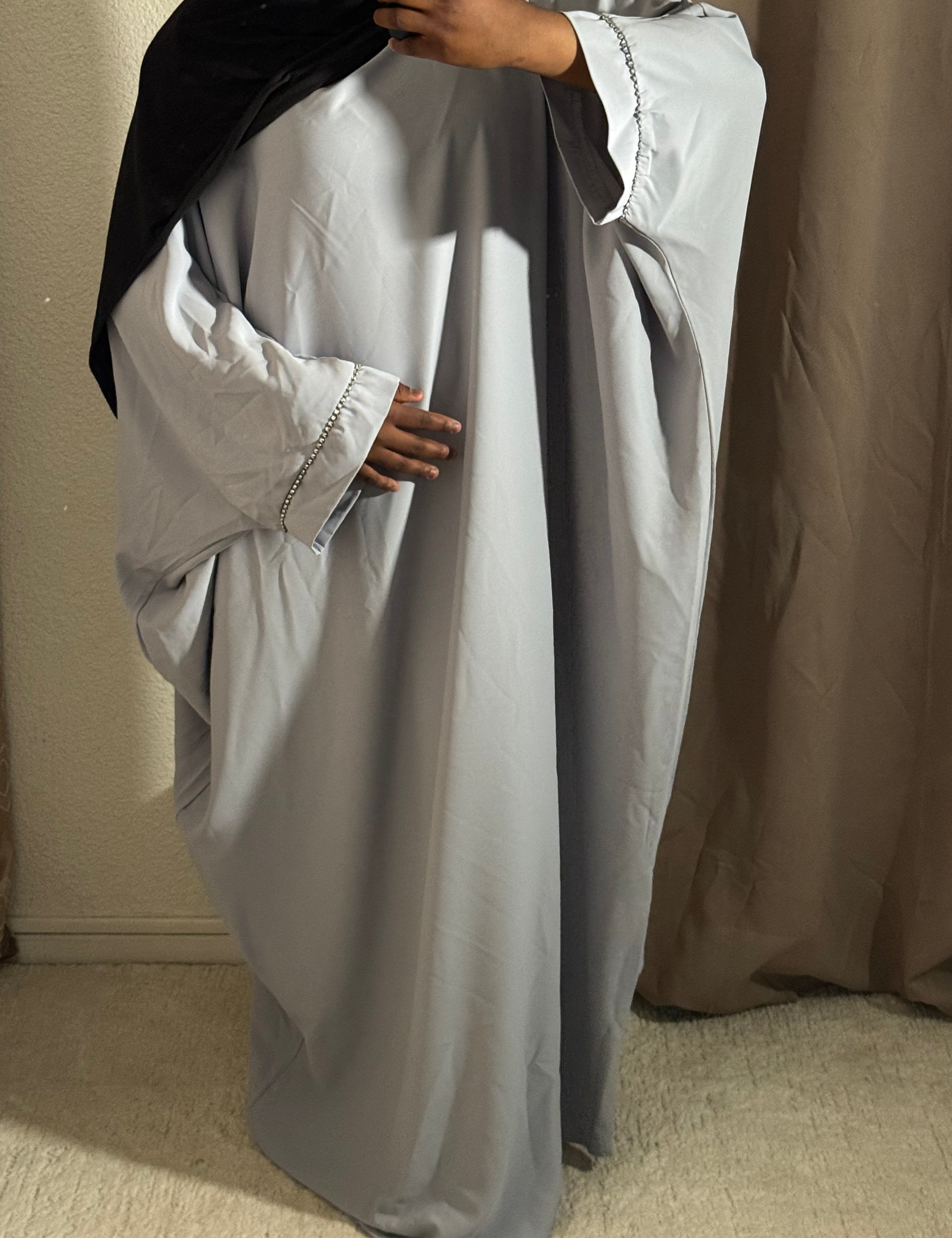 Abaya sade à strass