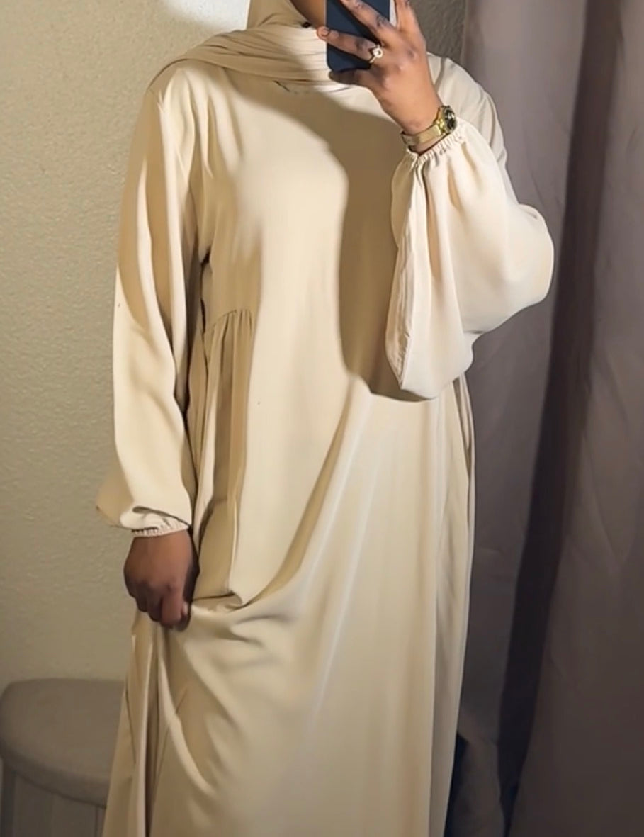 Abaya manche bouffante