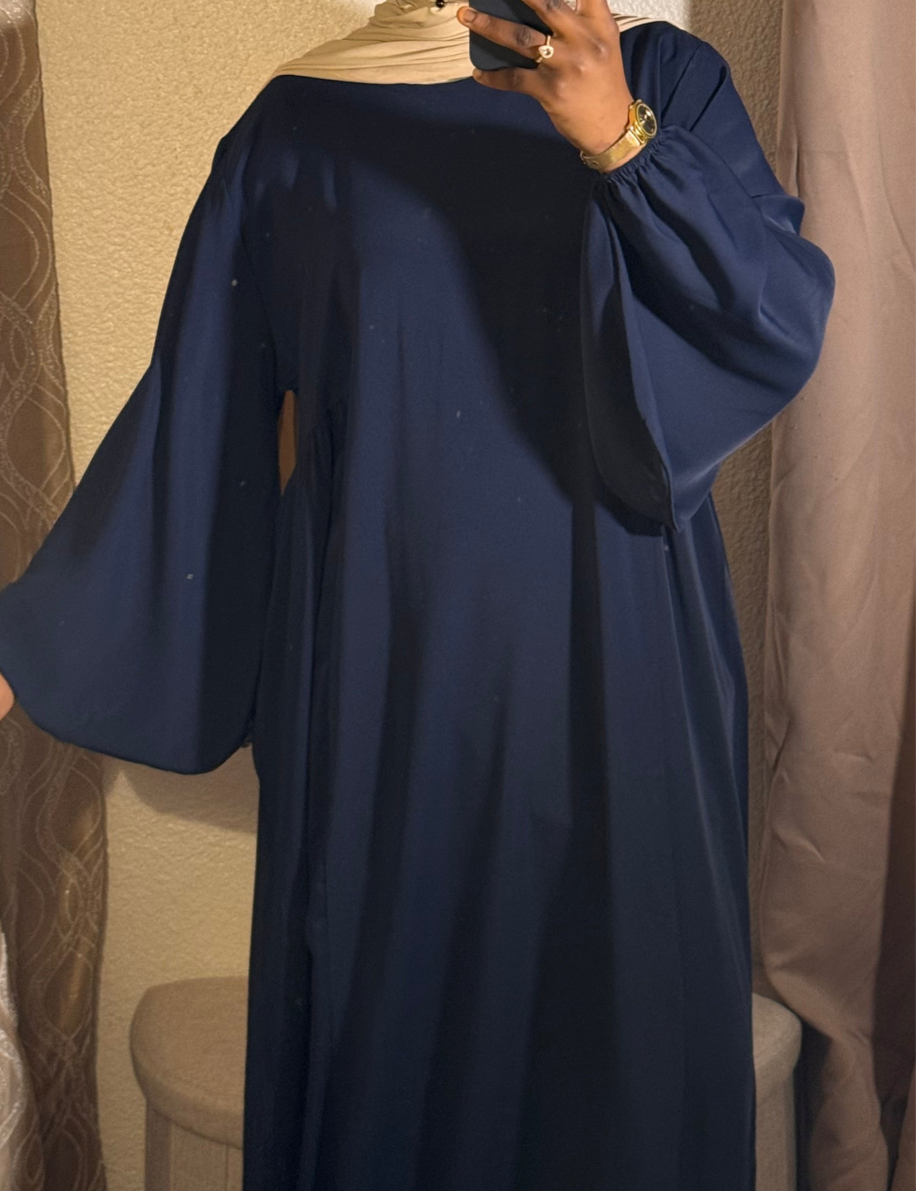 Abaya manche bouffante