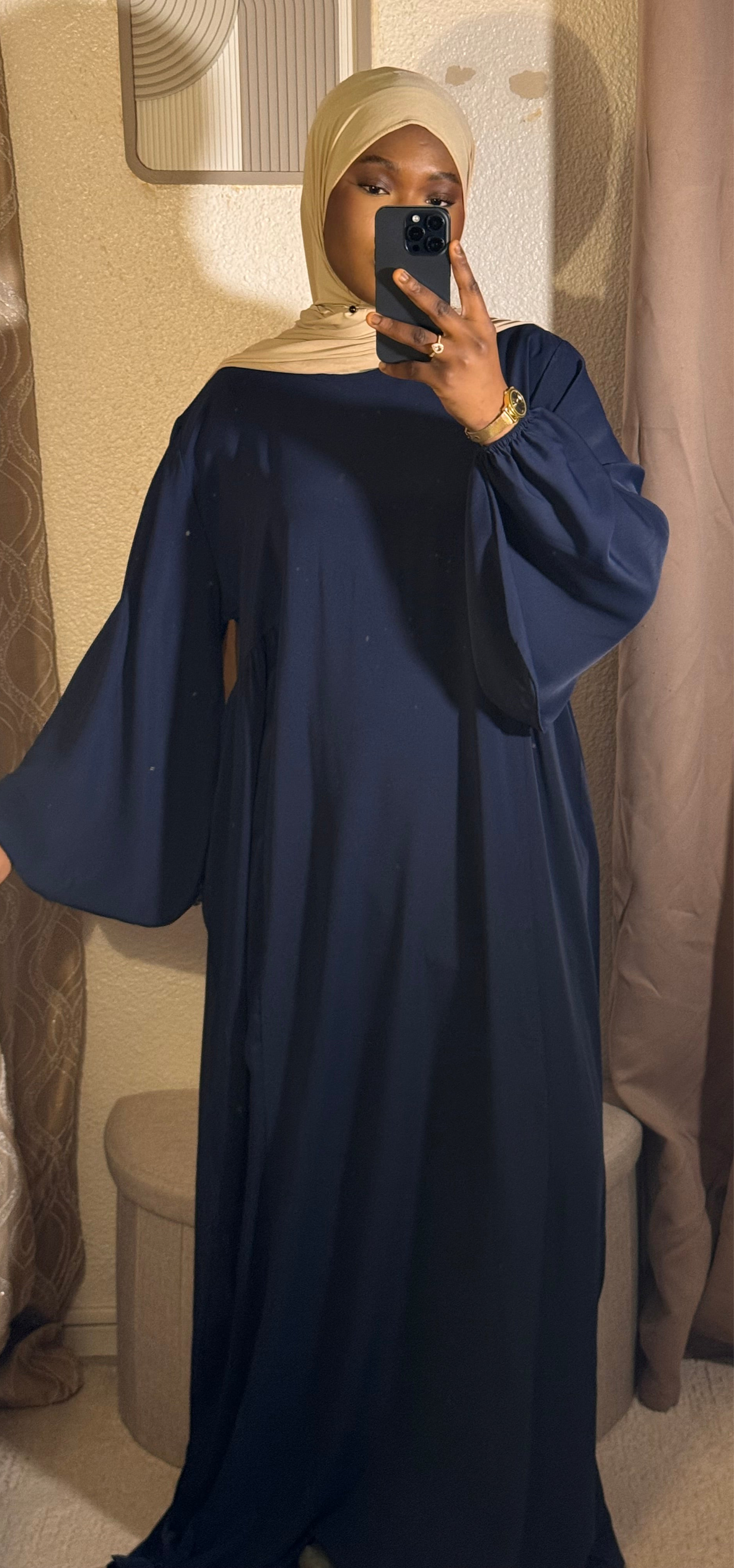 Abaya manche bouffante